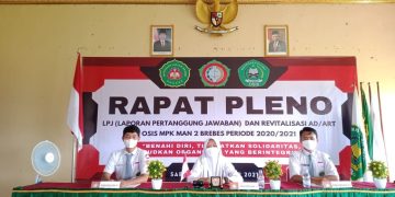 OSIS DAN MPK MAN 2 BREBES MELAKSANAKAN RAPAT PLENO