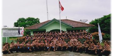 Ka Mabiran Saka Wirakartika Kapten Arm Jupriadi (Danramil 08/ Bumiayu) melantik Penegak Bantara Pramuka Pangakalan Man 2 Brebes