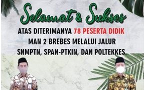78 Peserta Didik MAN 2 Brebes Lolos Perguruan Tinggi Negeri Tanpa Tes