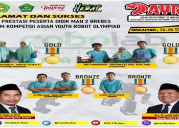 Tim Robotik MAN 2 Brebes Persembahkan 2 Emas dan 2 Perunggu Dalam AYRO Singapura