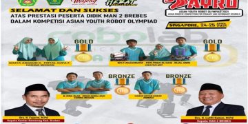 Tim Robotik MAN 2 Brebes Persembahkan 2 Emas dan 2 Perunggu Dalam AYRO Singapura