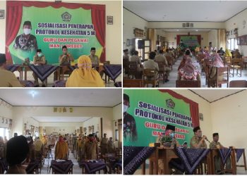 Sosialisasi Penerapan Protokol Kesehatan (5M) bagi Guru dan Pegawai MAN 1 Brebes