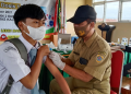 Antusiasme Pelajar MAN 2 Brebes Ikuti Vaksin Covid -19