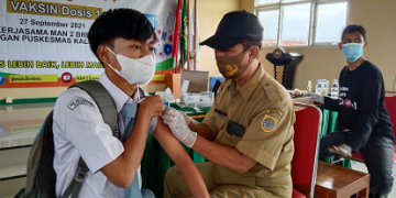 Antusiasme Pelajar MAN 2 Brebes Ikuti Vaksin Covid -19