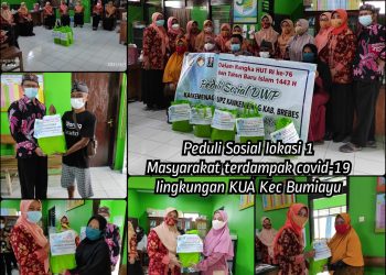 Anjangsana Ketua DWP Kankemenaag Kab Brebes ke daerah Selatan Brebes