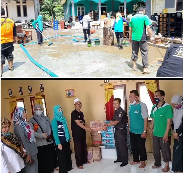 Guru MAN 2 Brebes Spontan Bergerak Peduli Banjir Dukuh Gempol Bantarkawung
