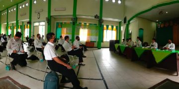 Kankemenag Brebes Sosialisasi Gerakan Sosial Penerapan Protokol Kesehatan (5M)