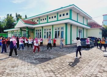 Meriahkan Peringatan Haornas 2022, DWP Kemenag Brebes&nbsp; Laksanakan Senam Sehat