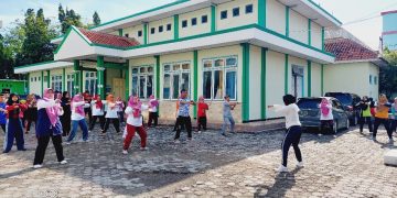 Meriahkan Peringatan Haornas 2022, DWP Kemenag Brebes&nbsp; Laksanakan Senam Sehat