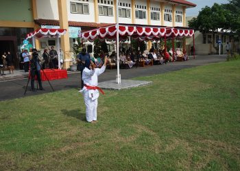 Upacara HAB Ke 77&nbsp; Brebes Tampilan&nbsp; Peraih Emas Karate Internasional.&nbsp;
