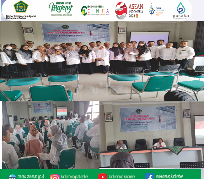 Semarakkan  Hari Kearsipan ke-52 Tahun 2023, Kemenag Brebes  Laksanakan Pengelolaan Arsip dan Persuratan