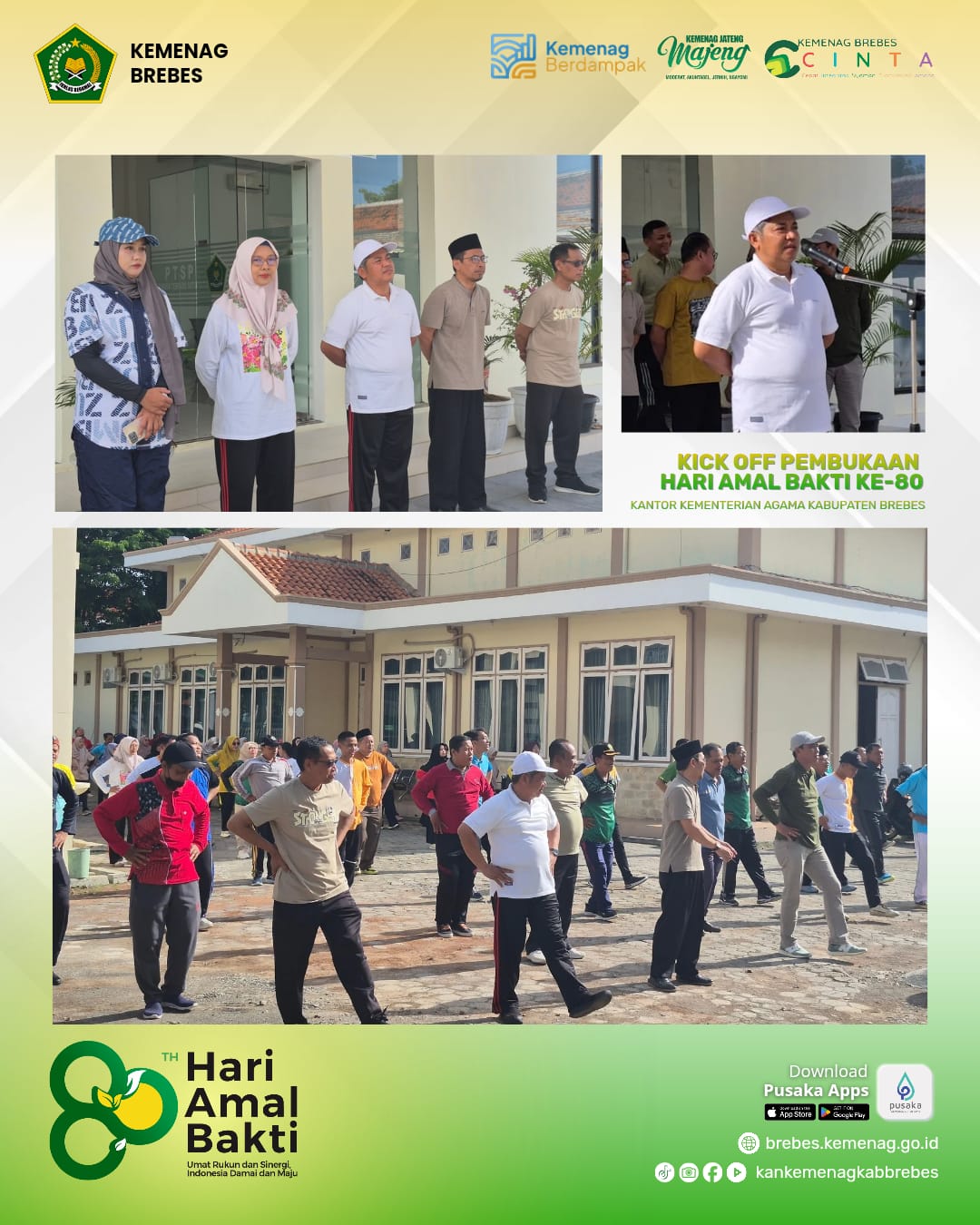 Semarak Kick Off HAB ke-80, Kemenag Brebes Awali Rangkaian Kegiatan Peringatan